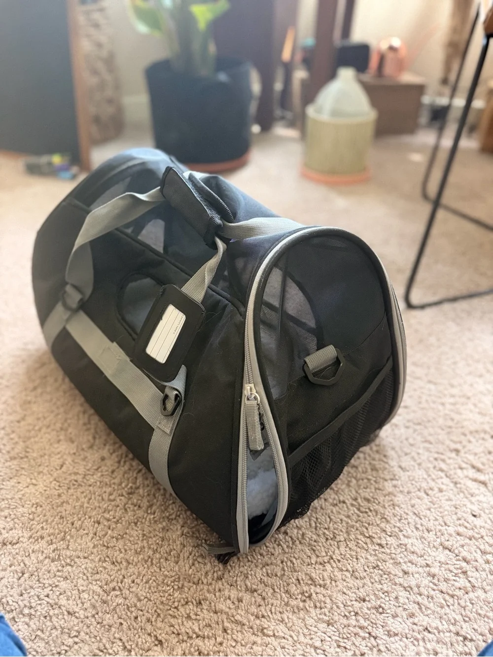 Bergan Black and Gray Pet Carrier Large up to 22lbs